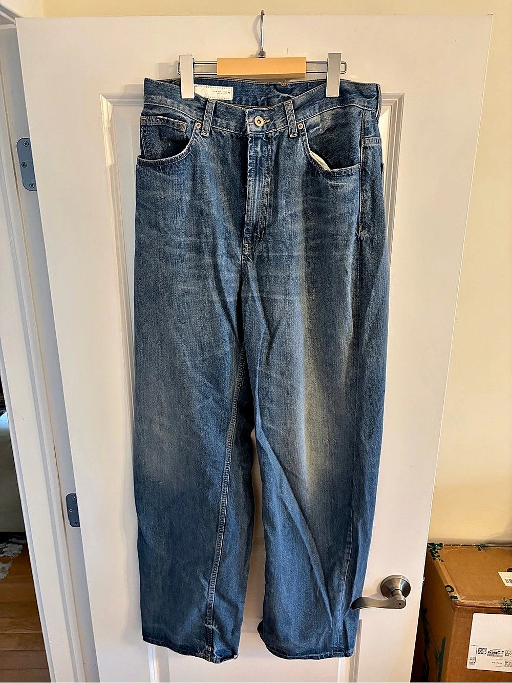 Zara Straight Leg Jeans Blue Waist 8